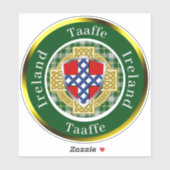 Taaffe Irish Shield/Celtic Cross Personalisiert Aufkleber (Blatt)