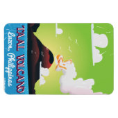 Taal Volcano Vulkan Philipp Vintage Reiseplakat Magnet (Horizontal)