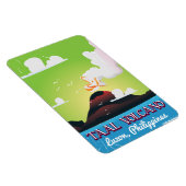 Taal Volcano Vulkan Philipp Vintage Reiseplakat Magnet (Rechte Seite)