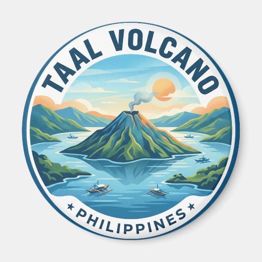 Taal-Vulkan Philippinen Magnet (Vorne)