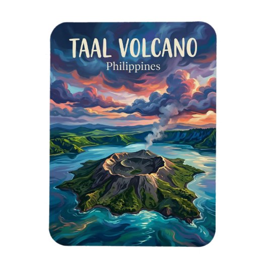 Taal-Vulkan Philippinen Magnet (Vertikal)