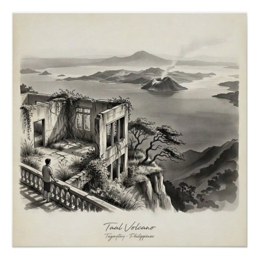 Taal-Vulkan Tagaytay Philippinen Landschaft Poster (Vorderseite)