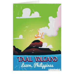 Taal-Vulkan Vulkan Philipp vintage Reiseplakat