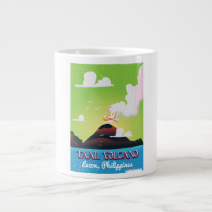 Taal-Vulkan Vulkan Philipp vintage Reiseplakat Jumbo-Tasse