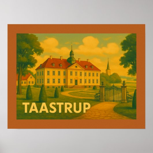 Taastrup Dänemark Wasserturm Poster (Vorne)