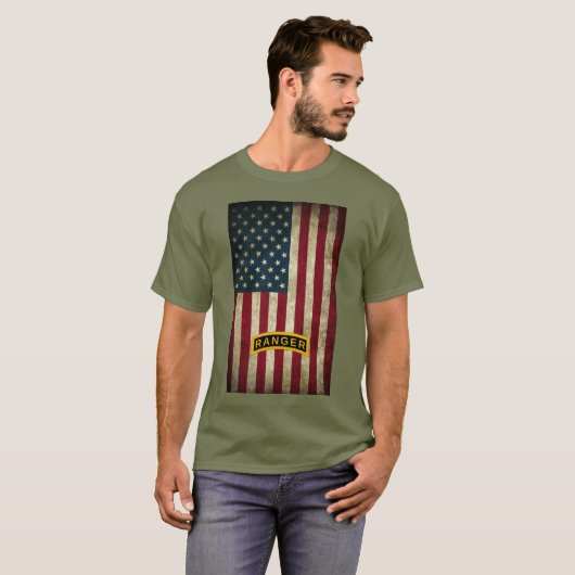 Tab der American Flag Army Ranger School  T-Shirt (Vorne ganz)