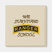 Tab der Army Ranger School - Wir überlebten - Magn Magnet (Vorne)