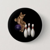 Tab Funny Cat Bowling Button (Vorderseite)