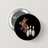 Tab Funny Cat Bowling Button (Vorne & Hinten)