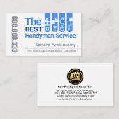 Tab-Gebäude für berufliche Handyman-Tools Visitenkarte (Vorne/Hinten)