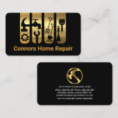 Tab-Gebäude für Gold Handyman Tools Visitenkarte (Vorne/Hinten)