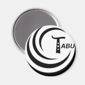 Tab-T-Logo Große schwarze Farbe Magnet (Vorderseite/Rückseite)