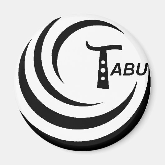 Tab-T-Logo Große schwarze Farbe Magnet (Vorne)
