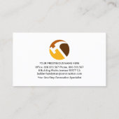 Tab-Zuhause-Reparaturen für Handyman-Tools Visitenkarte (Rückseite)