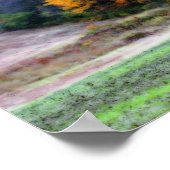 Tabak Barn Fall Foliage Art Orton Poster (Ecke)