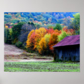 Tabak Barn Fall Foliage Art Orton Poster (Vorne)