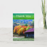 Tabak Barn Fall Foliage Nature Danke Karte