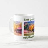 Tabak Barn Fall Foliage Naturefotografie Kaffeetasse (Vorderseite Links)