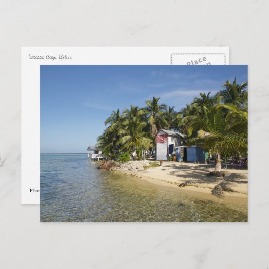 Tabak Caye, Belize Postkarte (Vorne/Hinten)