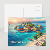 Tabak Caye Belize Postkarte (Vorne/Hinten)