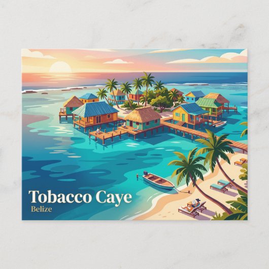 Tabak Caye Belize Postkarte (Vorderseite)