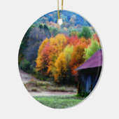 Tabak-Scheunen-Herbstlaub-Natur-Verzierung Keramikornament (Links)