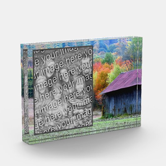 Tabak-Stall Herbstblätter hinzufügen Fotoblock (Links)