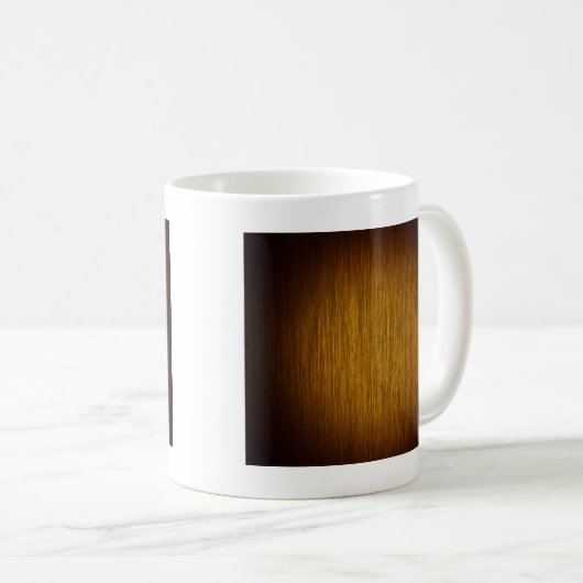 Tabak Sunburst Grainy Holz Hintergrund Kaffeetasse (VorderseiteRechts)