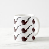 Tabakrohr für Raucher. Weißer Hintergrund. Kaffeetasse (VorderseiteRechts)