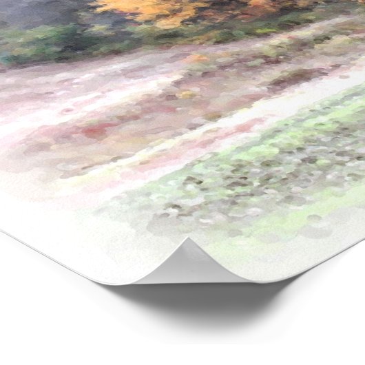 Tabakstall Fall Foliage Foto Malerei Poster (Ecke)