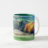 Tabakstall Fall Foliage Personalisiert Zweifarbige Tasse (VorderseiteRechts)