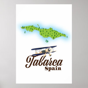 Tabarca Spanien Schöne Karte Poster