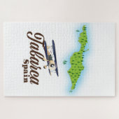 Tabarca Spanien Schöne Karte Puzzle (Horizontal)