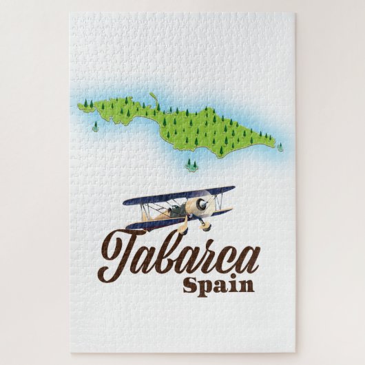 Tabarca Spanien Schöne Karte Puzzle (Vertikal)