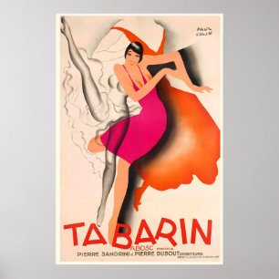 Tabarin Nachtclub Paris Frankreich Vintage-Werbung Poster