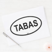 TABAS OVALER AUFKLEBER (Umschlag)