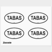 TABAS OVALER AUFKLEBER (Blatt)