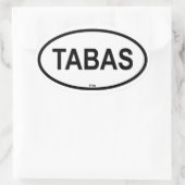 TABAS OVALER AUFKLEBER (Tasche)