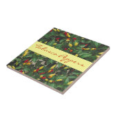 Tabasco-Paprikaschoten-heißer Chili-rote gelbe Fliese (Seite)