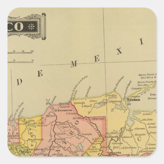 Tabasco Quadratischer Aufkleber (Vorderseite)