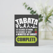 Tabata Workout Fitness Bootcamp Cardio Postkarte (Stehend Vorderseite)