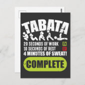 Tabata Workout Fitness Bootcamp Cardio Postkarte (Vorne/Hinten)
