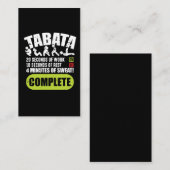 Tabata Workout Fitness Bootcamp Visitenkarte (Vorne/Hinten)