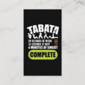 Tabata Workout Fitness Bootcamp Visitenkarte (Vorderseite)