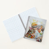 Tabbtabellen Niedlich Katzen Aquarell Notebook Notizblock (Innenseite)