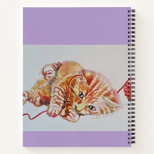 Tabbtabellen Niedlich Katzen Aquarell Notebook Notizblock (Rückseite)
