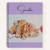 Tabbtabellen Niedlich Katzen Aquarell Notebook Notizblock (Vorderseite)