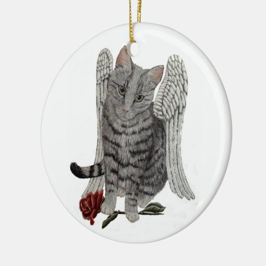 Tabby Angel Cat Ornament (Links)