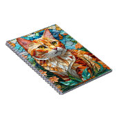 Tabby  art stained glass cat colorful modern style notizblock (Rechte Seite)