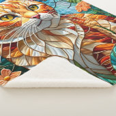 Tabby  art stained glass cat colorful modern style sherpadecke (3/4)